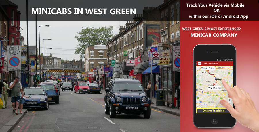 minicab-in-West Green